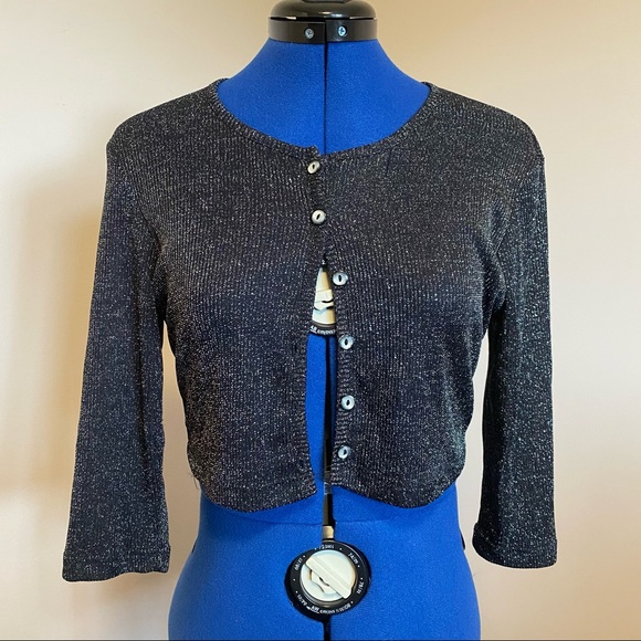vintage sparkly 90s cardigan - Picture 11 of 14